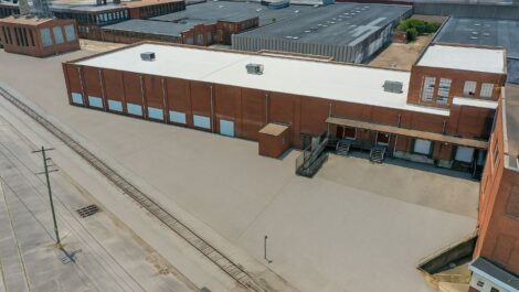 Exterior view of Peerless Mill Self Storage facility.