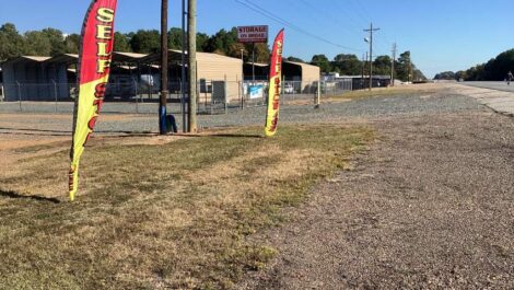 Uncovered parking at Storage on Board facility.