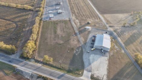 Aerial view of Dziuks Storage facility.