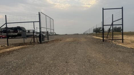 Uncovered RV parking at Dziuks Storage facility.