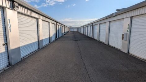 Outdoor storage units at Intermountain Commercial Storage facility.