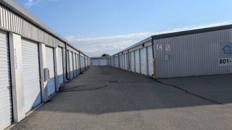 Outdoor storage units at Intermountain Commercial Storage facility.
