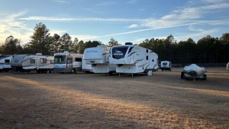 Outdoor RV parking Street Smart Storage Vass Facility.